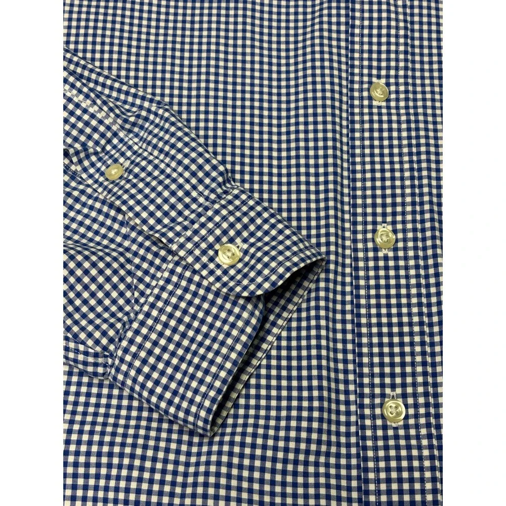 Polo Ralph Lauren Gingham Button‎ Down Shirt Red Pony Logo Blue White XL